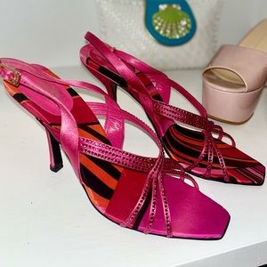 New nib VERSACE crystal sandals $2000 7 8 7.5 38